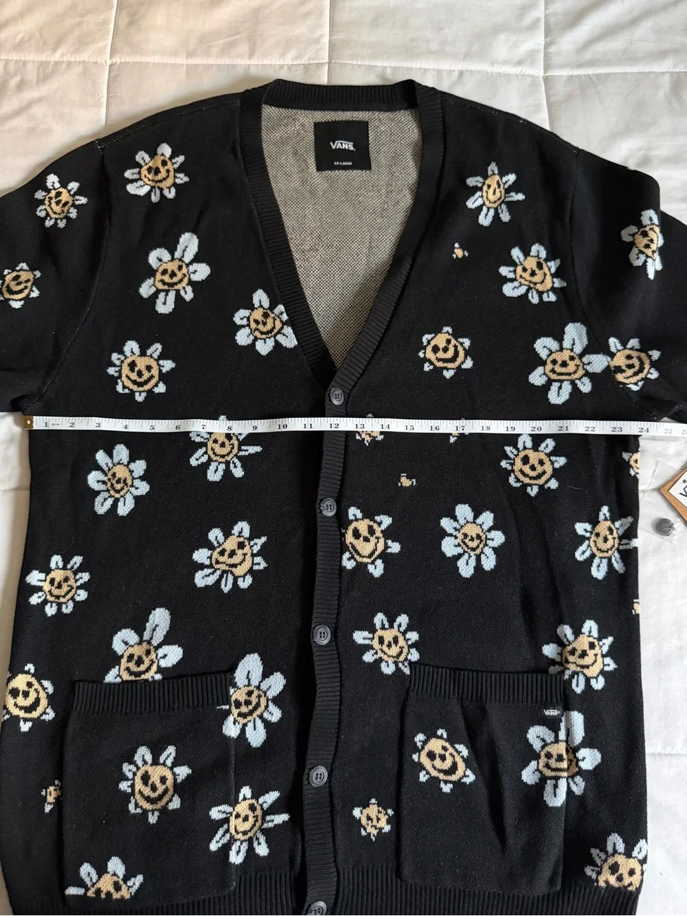 Vans Men’s Hilltop Black Cardigan Sweater - 2XL